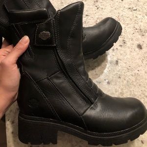 Harley-Davidson Black Leather Riding Boots
